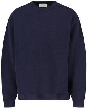 Studio Nicholson Hemyl Ribbed-Trim Sweater - Blue