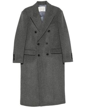 DUNST Double-Breasted Coat - Gray