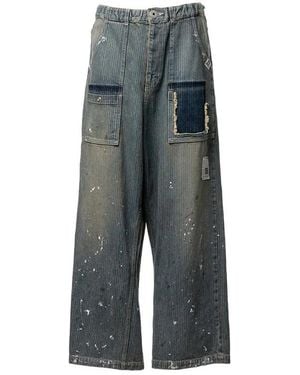 Maison Mihara Yasuhiro Wide-Leg Jeans - Grey