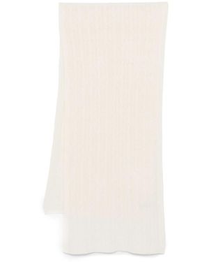 Lady Anne Cable-Knit Scarf - White
