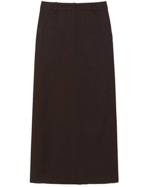 DUNST H-Line Belt-Loops Maxi Skirt - Brown