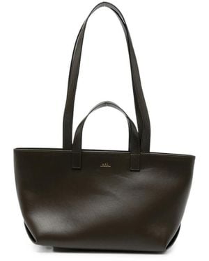 A.P.C. A. P.C. Small Drummer Logo-Print Tote Bag - Black
