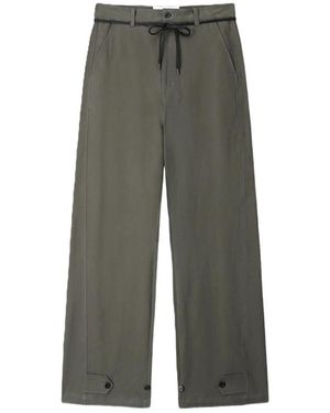 Tonywack Drawstring Button-Tab Pants - Gray