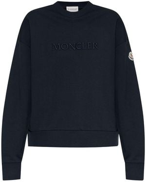 Moncler Logo-Embroidered Sweatshirt - Blue