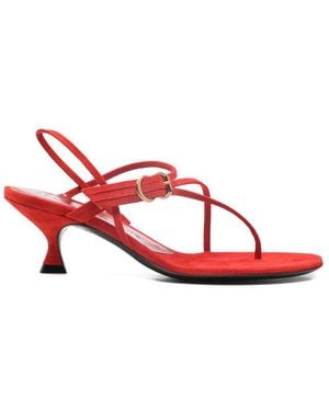Herbert Levine Starry Eyed Buckle-Detail Heeled Sandals - Red