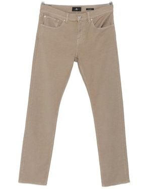7 For All Mankind Rawhide Logo-Patch Jeans - Natural