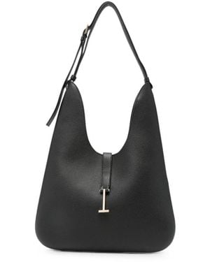 Tom Ford Leather Medium Hobo - Black