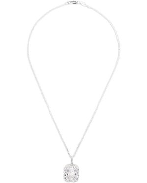 DARKAI Radiant Square Pendant Necklace - White