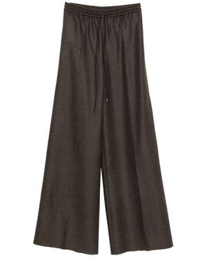 Max Mara Drawstring Wide-Leg Pants - Brown