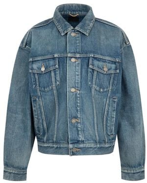 Saint Laurent 70S Trucker Denim Jacket - Blue