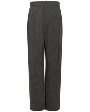 THESTROY Pleated Trousers - Grey
