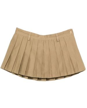 7 For All Mankind Twill Miniskirt - Natural