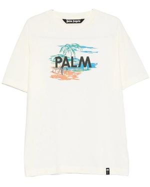 Palm Angels Graphic-Print T-Shirt - White