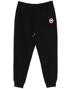 Canada Goose Logo-Patch Drawstring Track Trousers - Black