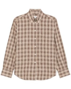Rohe Check-Pattern Shirt - Natural