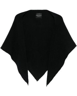Roberto Collina Triangular Cashmere-Blend Scarf - Black