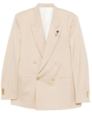 Lardini Double-Breasted Blazer - Natural