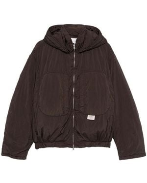 RANRA Hooded Zip-Up Jacket - Brown