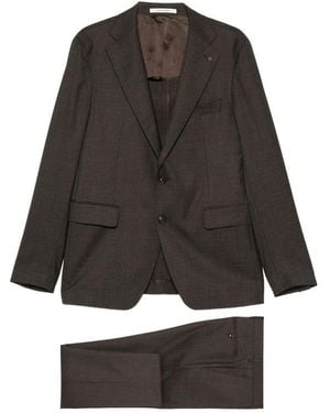 Tagliatore Notched-Lapel Single-Breasted Suit - Black