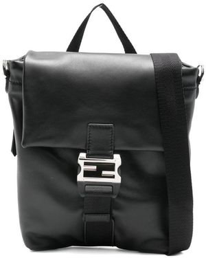 Fendi Buckle Shoulder Bag - Black