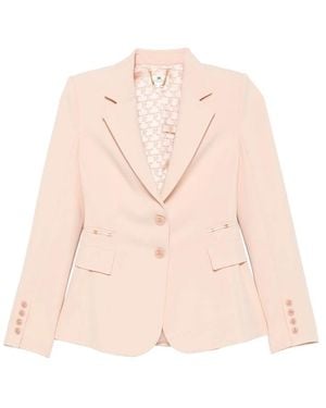 Elisabetta Franchi Peak-Lapel Single-Breasted Blazer - Pink
