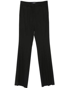 The Seafarer Lucienne Pressed-Crease Tailored Trousers - Black
