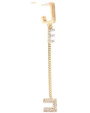 Elisabetta Franchi Crystal-Embellished Drop Earrings - Metallic