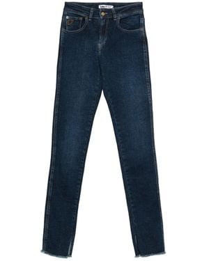 Lois Slit-Hem Jeans - Blue