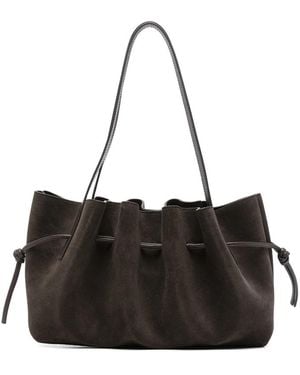 Yuzefi Suede Shoulder Bag - Black