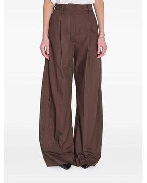 Thelatest Billie Pleated Pants - Brown