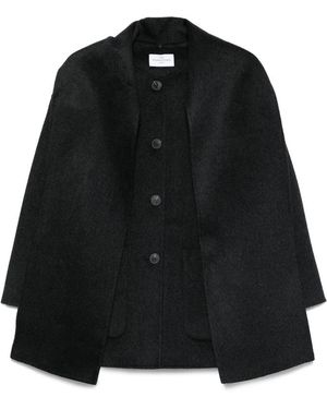 The Dynamis Studio Button-Front Wool Jacket - Black
