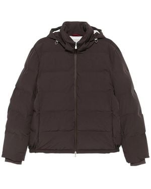 Brunello Cucinelli Hooded Puffer Jacket - Brown
