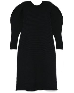 Pleats Please Issey Miyake Powan Midi Dress - Black