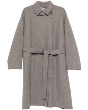 Carven Belted Coat - Gray