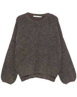 Gestuz Alpha Balloon-Sleeves Jumper - Brown