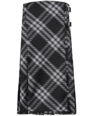 Burberry Checked Wrap Minidress, Brand Size 8 (Us - Grey