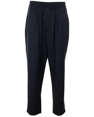 Y-3 Drawstring Tapered Trousers - Blue
