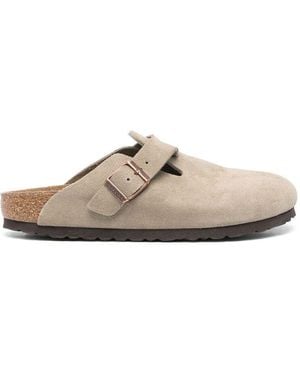 Birkenstock Boston Suede Sandals - Natural