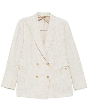Blazé Milano Crancy Nightbreak Double-Breasted Blazer - White