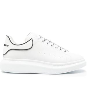 McQueen New Tech Calftpu Heel Counter Chunky Sole Trainer Wht Blk O - White