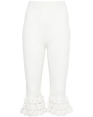 Ganni Cropped Trousers - White