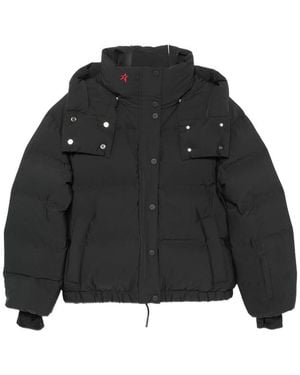 Perfect Moment Moment Logo-Print Hooded Ski Jacket - Black
