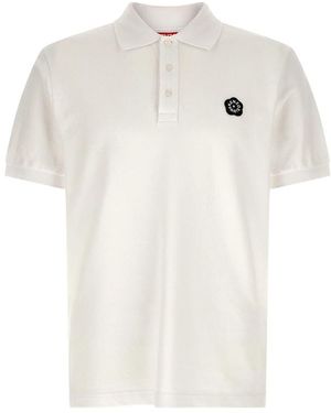 KENZO Boke Flower 2.0 Logo-Detail Polo Shirt - White