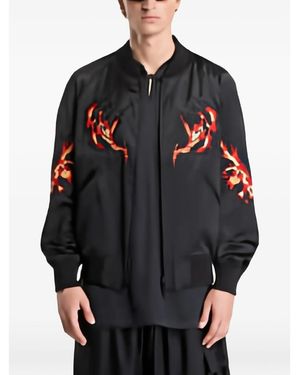 Y-3 Embroidered Zip-Up Jacket - Black
