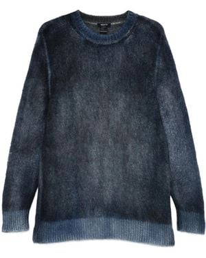 Avant Toi Brushed Crew-Neck Jumper - Blue