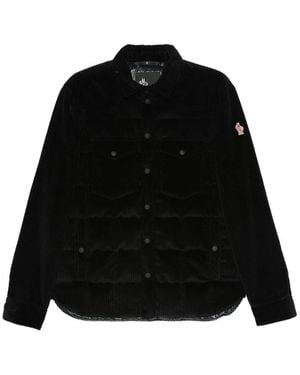 Moncler Gelt Corduroy Down Shirt Jacket - Black