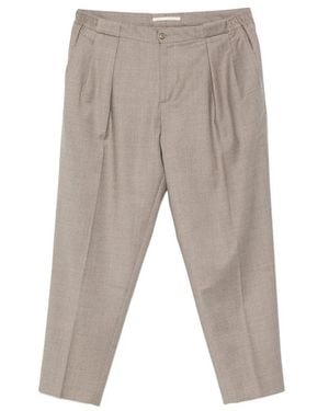 BRIGLIA Portobellos Pleated Trousers - Grey