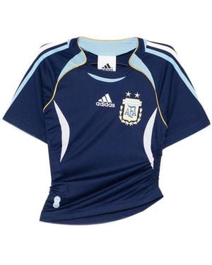 adidas Argentina Reconstructed Bringback Striped Short-Sleeve T-Shirt - Blue