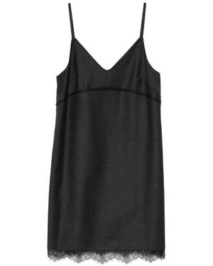 Tela Lace-Trim Slip Mini Dress - Black