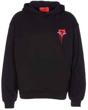 Vision Of Super Heart-Print Hoodie - Blue